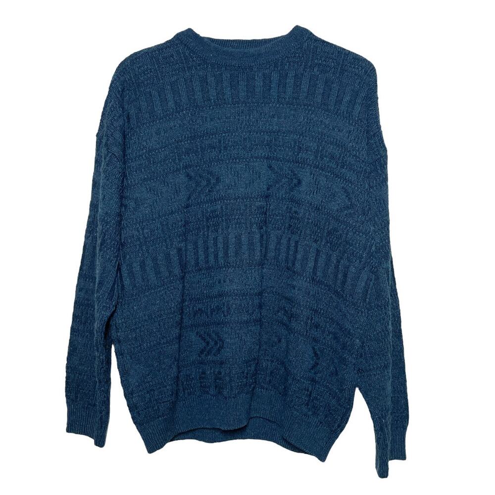 💙 Antartex Weekend Vintage Blue Knit Sweater Women’s (Menswear-Inspired L)